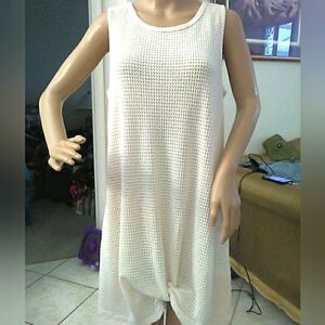 BBWT CUEPLY Chic Sleeveless Cream Knit TUNIC? SZ LG (CRAZY SOFT)